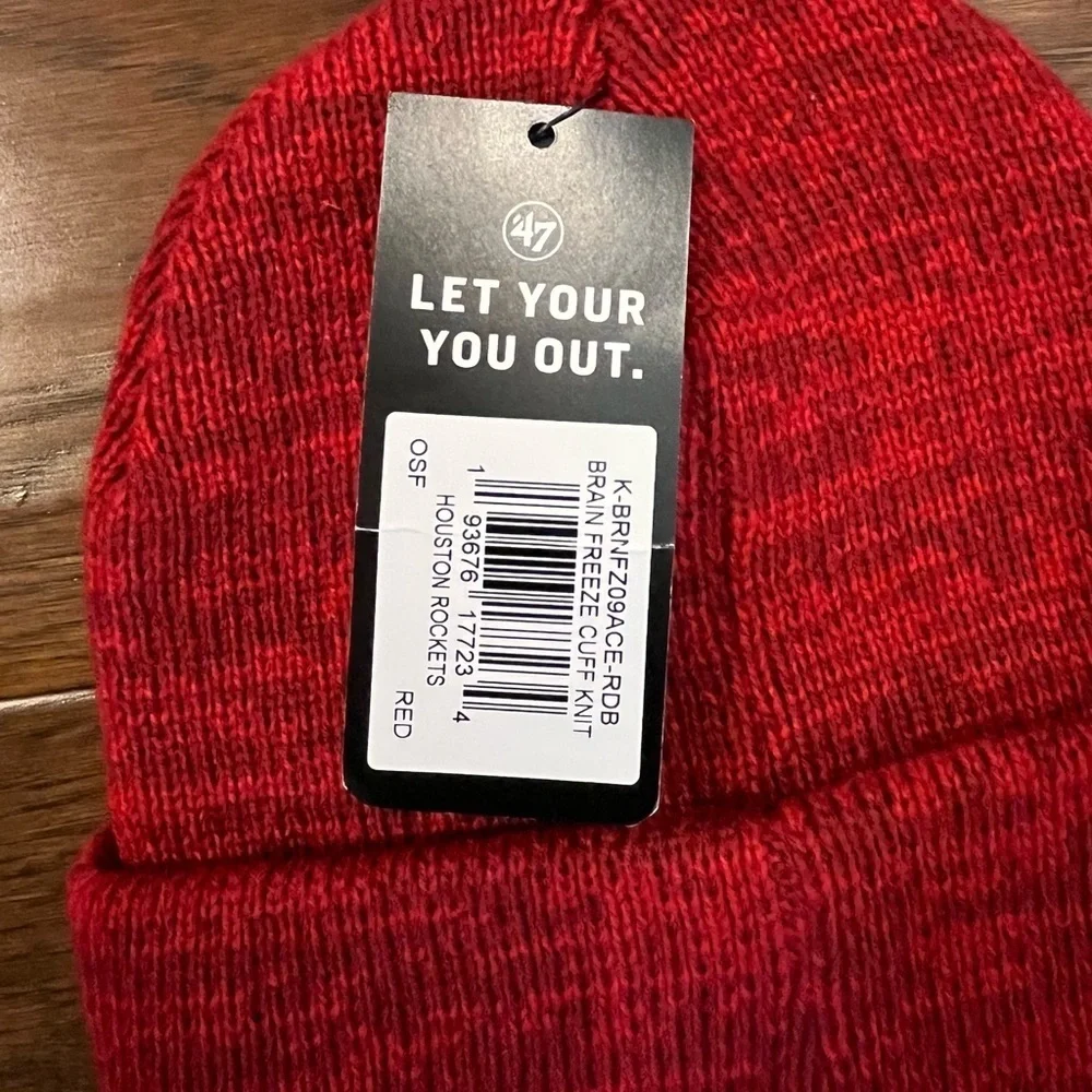 NWT Houston Rockets Embroidered R Toboggan Beanie Cap by ‘47 Brand